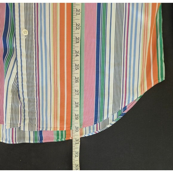 Ralph Lauren Classic Fit 100% Cotton Men's MED Striped Button Down Shirt - Picture 6 of 7